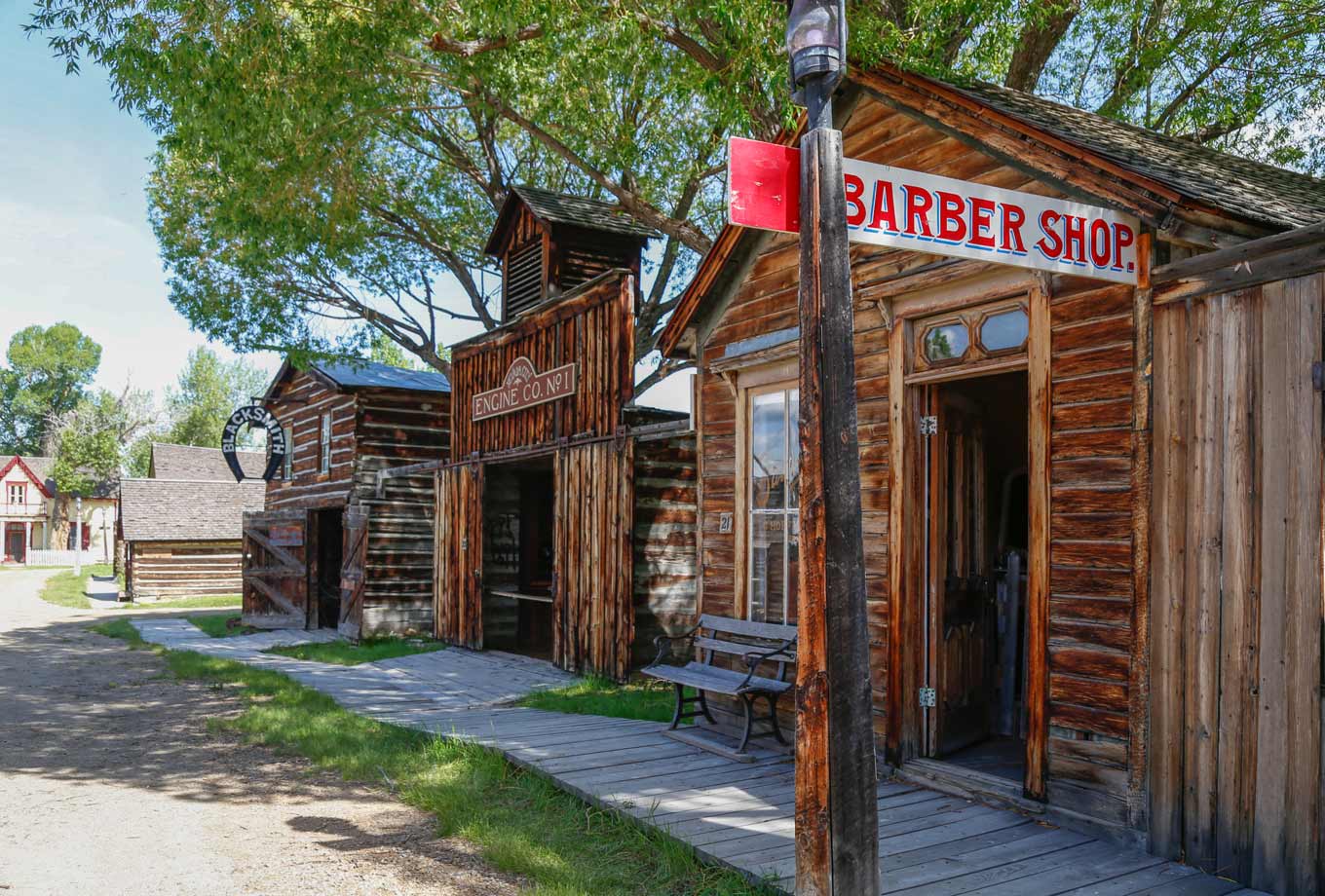 Old West storefronts and signage in Virginia and Nevada City